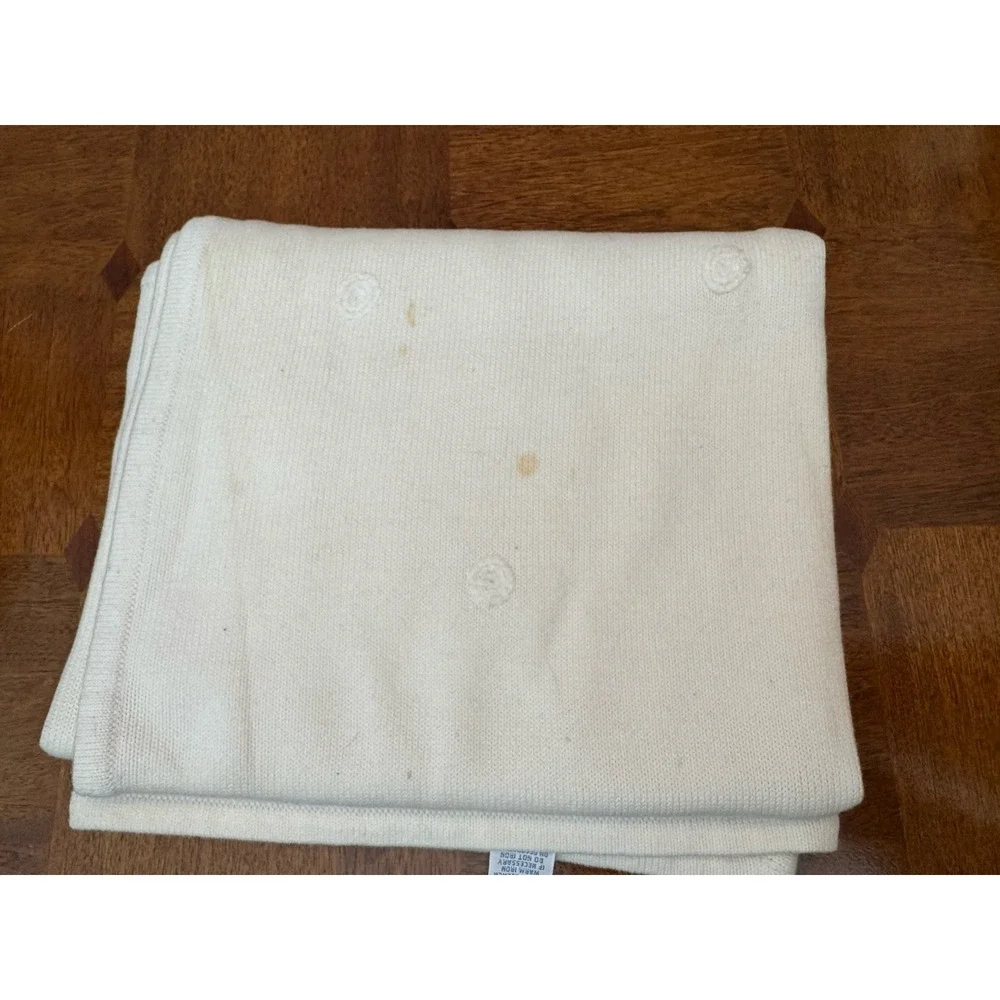 Vintage HTF Gymboree Baby Snowman Knit Blanket Boy Girl Winter Holiday Cream NWT